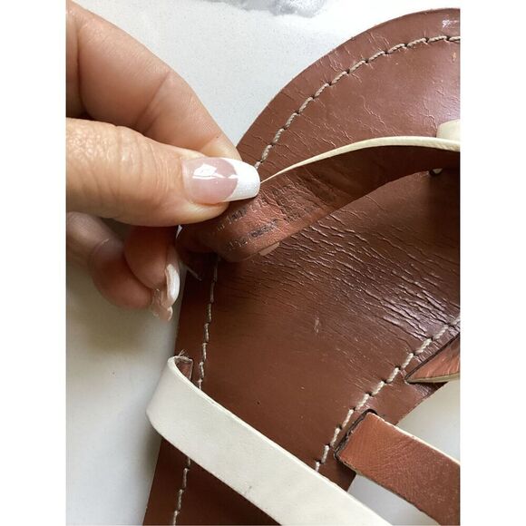 Tory Burch Leather Gladiator Sandals Sz 8.5 Cream $330.00 Retail SOLD OUT - Picture 7 of 9